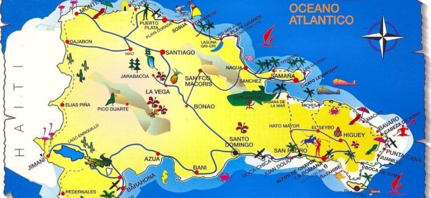 Карта Доминиканы